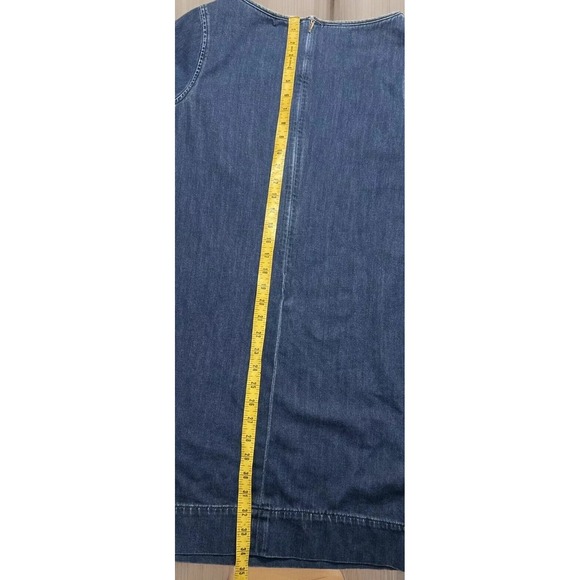 Lauren RALPH LAUREN‎ Blue Jean Dress Denim Bell Sleeve Shift Dress Sz 4 - Picture 6 of 10